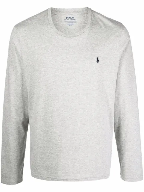Polo Ralph Lauren logo-embroidered T-shirt Grey 714844759003