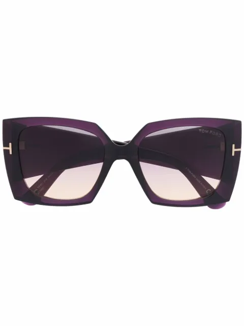 TOM FORD Eyewear tinted oversize-frame sunglasses Purple FT0921