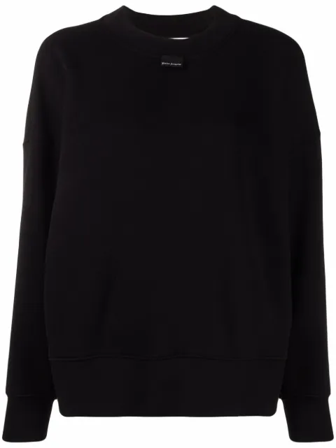 Palm Angels logo-print sweatshirt Black PWBA017C99FLE0011001