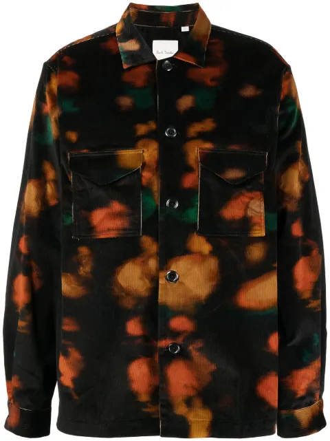 Paul Smith tie-dye print corduroy shirt Multicolour M1R190XH0159492