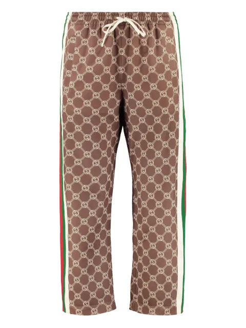 Gucci Interlocking G cropped track pants Brown 671496XJD1G