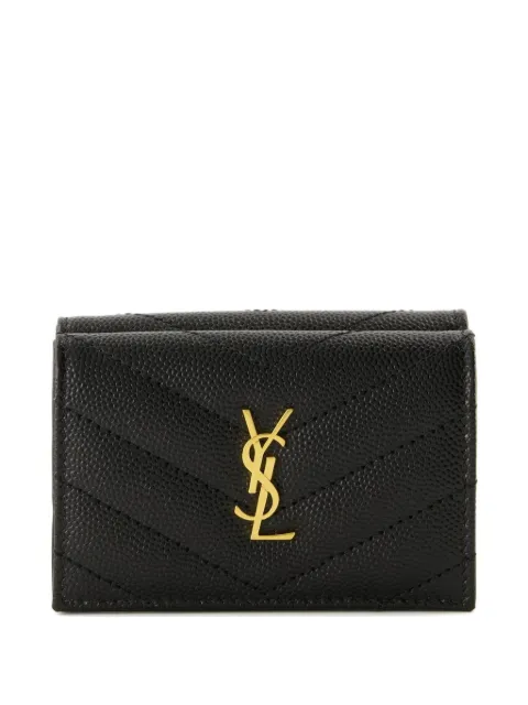 Saint Laurent Cassandre leather wallet Black 668274BOWA1