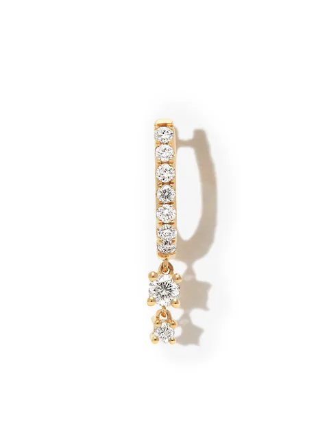 Jacquie Aiche 14kt yellow gold diamond mini hoop earring Gold 20060671