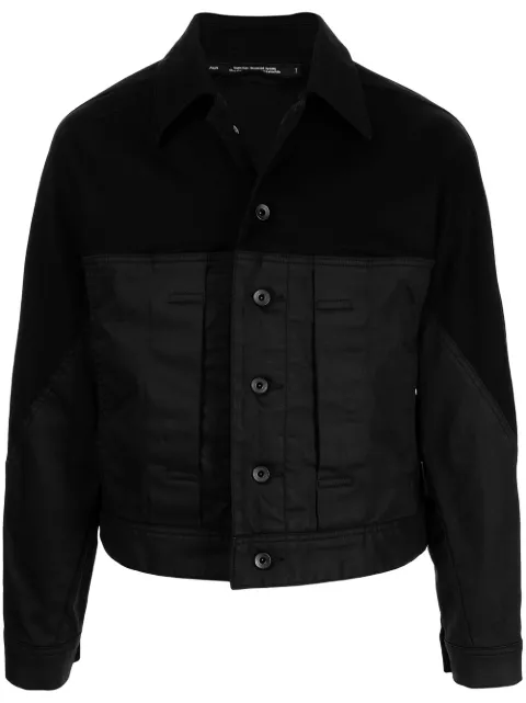 Julius panelled cropped jacket Black 757BLM5
