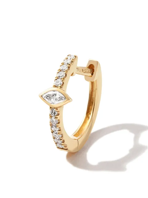 Jacquie Aiche 14kt yellow gold diamond hoop earring Gold 20031138