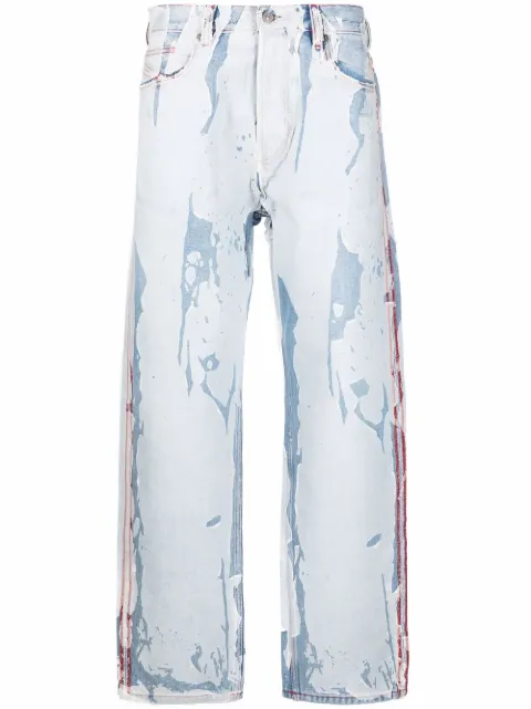 Diesel Peel-Off Effect straight-leg jeans Blue A05956007B6