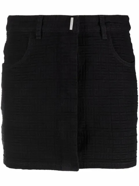 Givenchy logo-monogram mini skirt Black BW40J350PQ