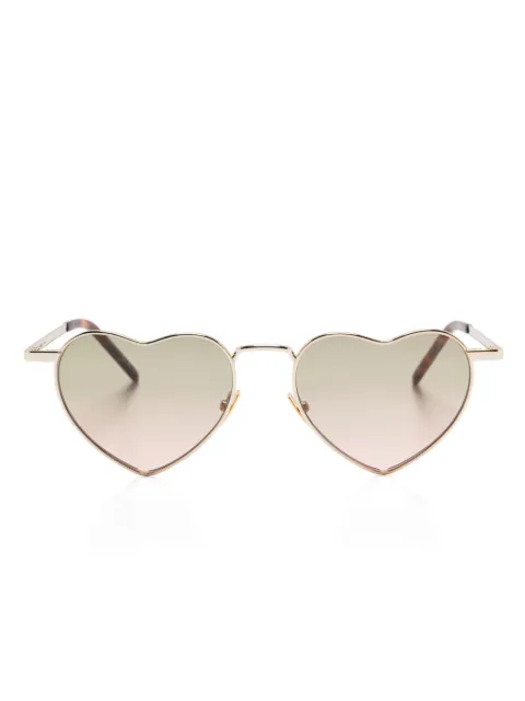 Saint Laurent Eyewear Loulou heart-frame sunglasses Gold SL301LOULOU
