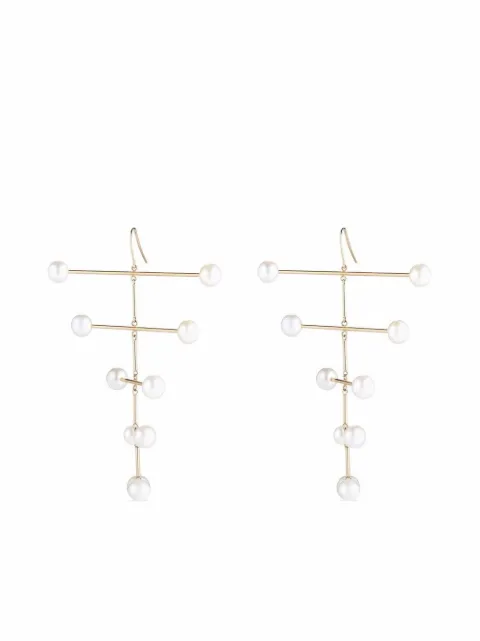 Mateo 14kt yellow gold Blizzard pearl mobile earrings Gold 811266025597