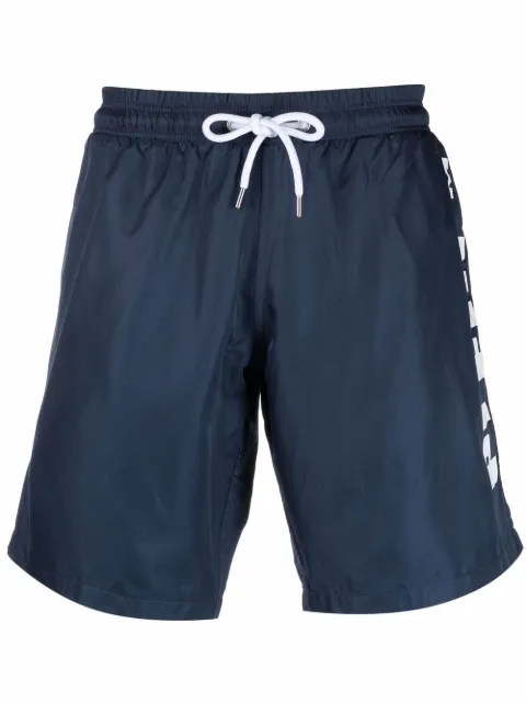Philipp Plein logo-print swimming shorts Blue PAACMMT0296PNY002N