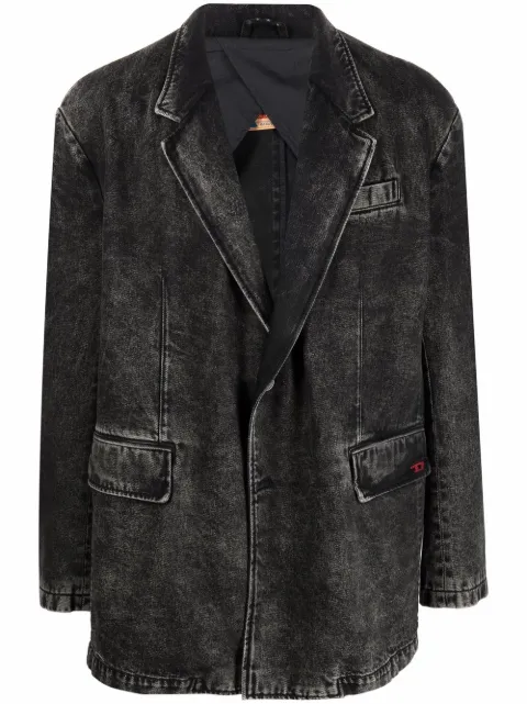 Diesel D-Blaz single-breasted denim blazer Black A0407009B87