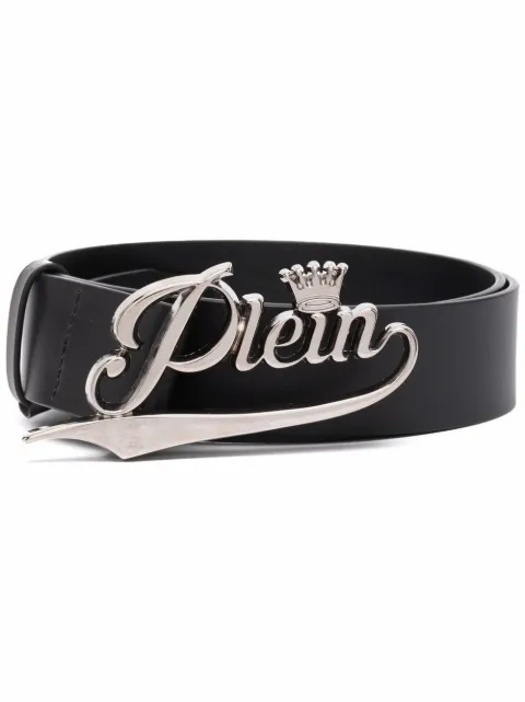Philipp Plein logo-buckle belt Black FAAAMVA0695PLE010N