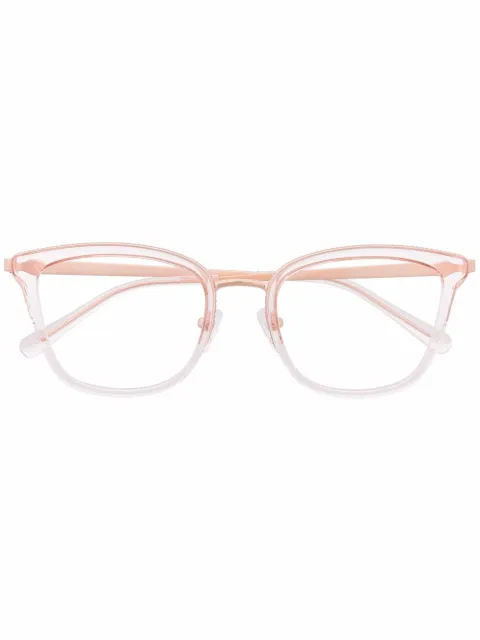 Michael Kors round clear-frame glasses Pink MK3032