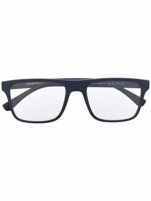 Emporio Armani changeable-lense rectangular sunglasses Blue EA411557591W