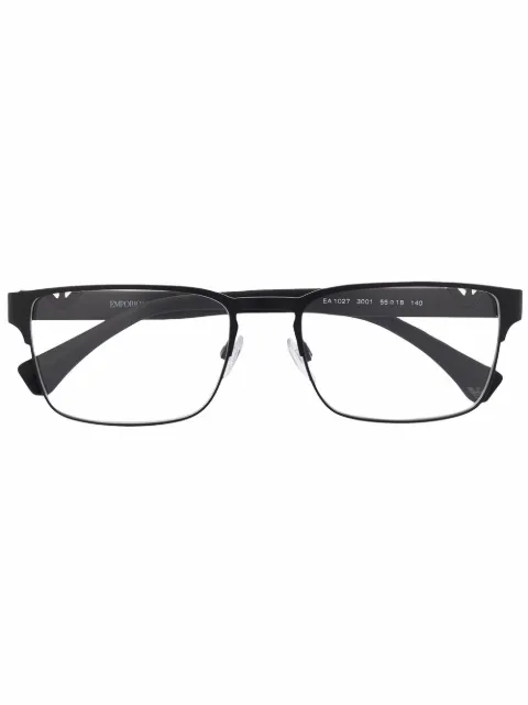 Emporio Armani logo square glasses Black EA1027