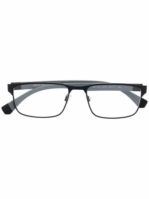 Emporio Armani logo square-frame glasses Black EA1105
