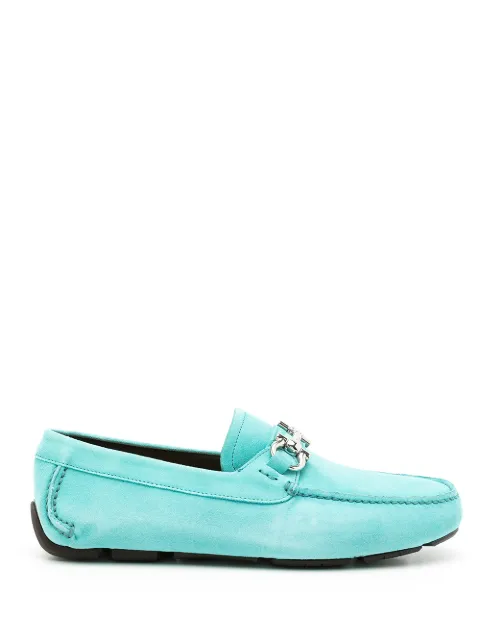 Ferragamo Gancini leather loafers Blue 749444