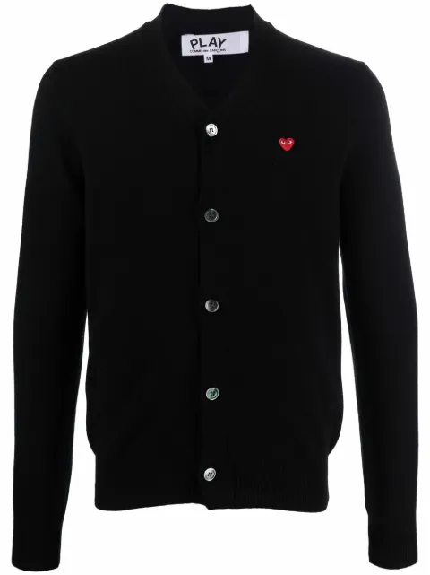 Comme Des Garçons Play fine-knit wool cardigan Black P1N080051