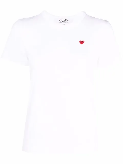 Comme Des Garçons Play logo-patch cotton T-shirt White P1T303