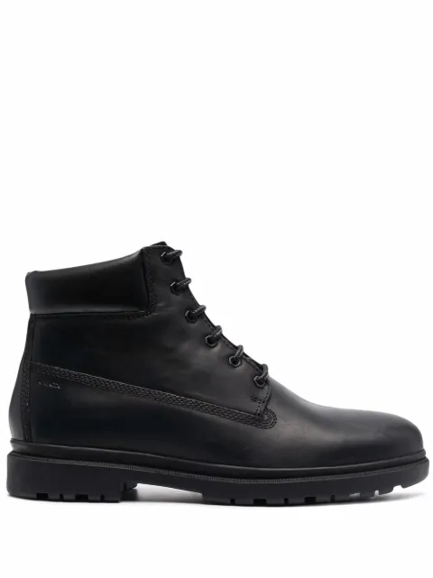Geox leather biker boots Black U16DDF00045
