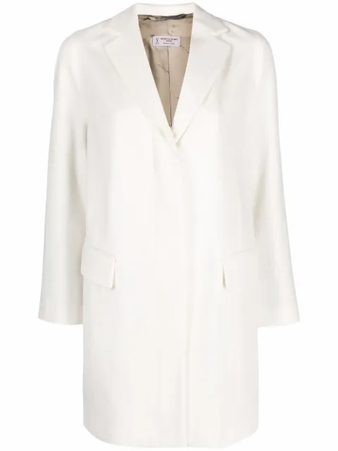 Alberto Biani buttoned up wool coat White OO855WO0037