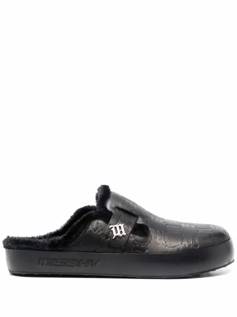 MISBHV Home monogram mules Black 121BW304