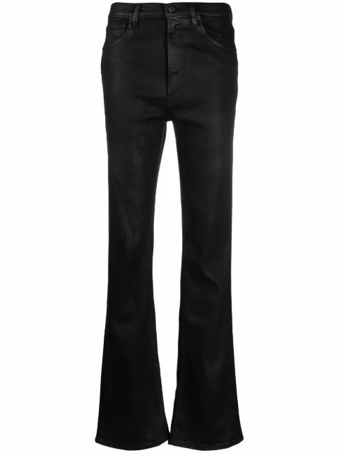 3x1 slim-cut coated trousers Black WX1121098