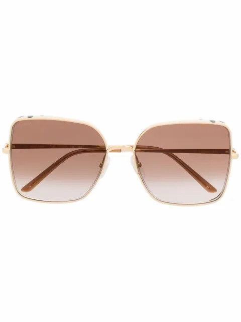 Cartier Eyewear panther-pattern sunglasses Gold CT0299S002