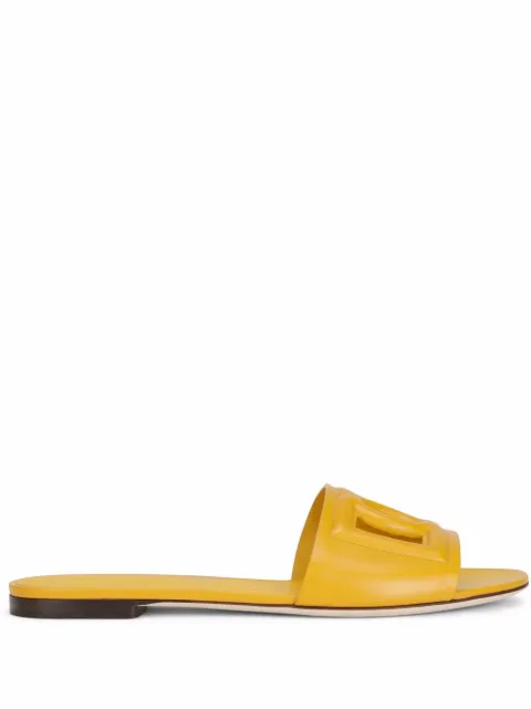 Dolce & Gabbana slides in calfskin Yellow CQ0436AY329