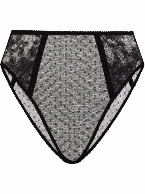 Dolce & Gabbana high-waisted lace briefs Black O2C65TONL28