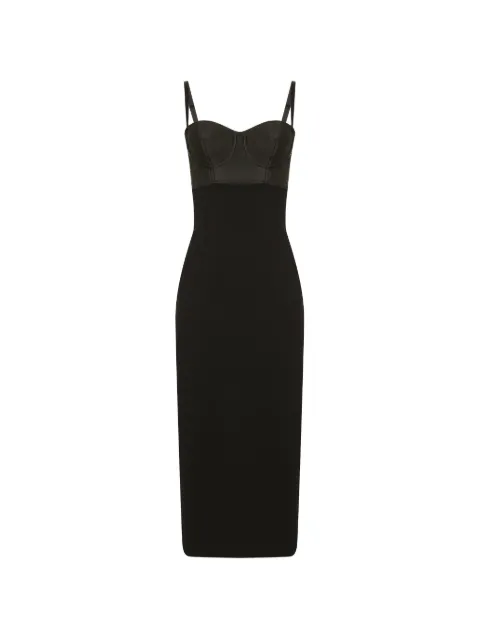 Dolce & Gabbana cut-out bustier midi-dress Black F6ZT4TFUGKF