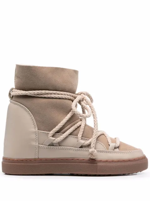 Inuikii lace-up shearling-lined boots Neutrals 70203005