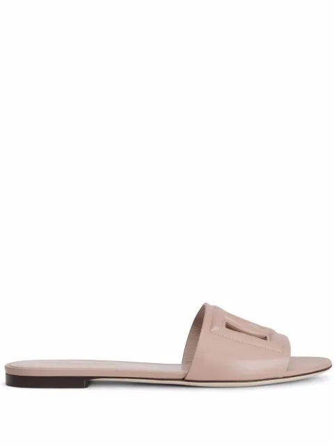 Dolce & Gabbana DG Logo leather sandals Pink CQ0436AY32980402