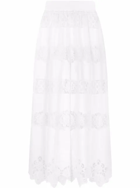 Dolce & Gabbana embroidered culotte trousers White FTCFQZFGMFF