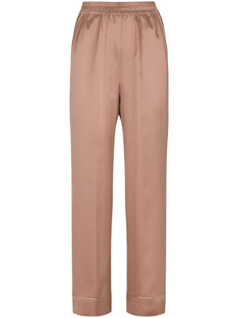 Dolce & Gabbana contrast-trim satin pajama bottoms Pink FTB0MTFU1AU