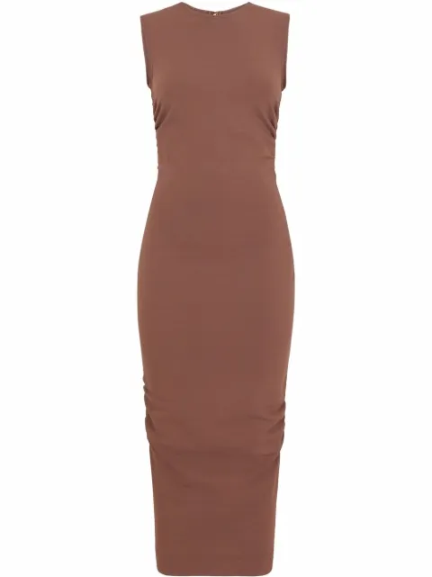 Dolce & Gabbana sleeveless midi dress Brown F6ZR9TFUGKF