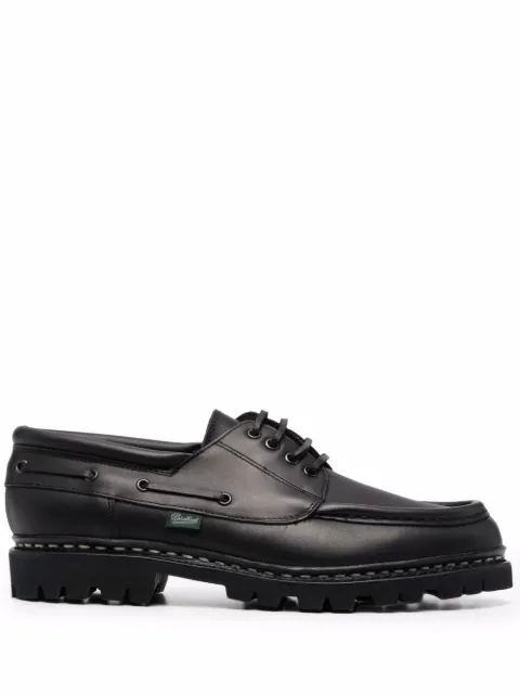 Paraboot ridged sole boat shoes Blue 200817