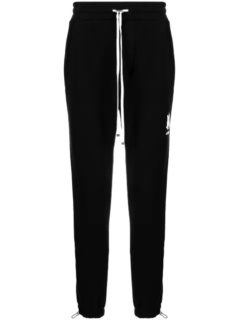 AMIRI logo-print cotton track pants Black PXMJS003001