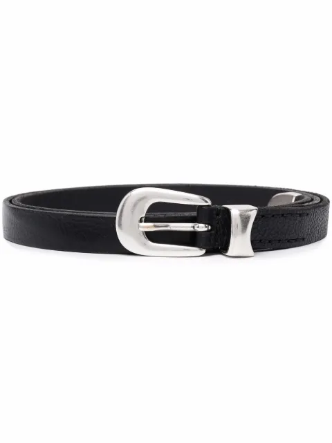 OUR LEGACY buckled leather belt Black A2208BBLA