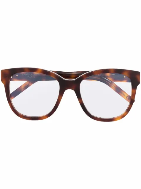 Saint Laurent Eyewear tortoise-shell square frames Brown SLM97