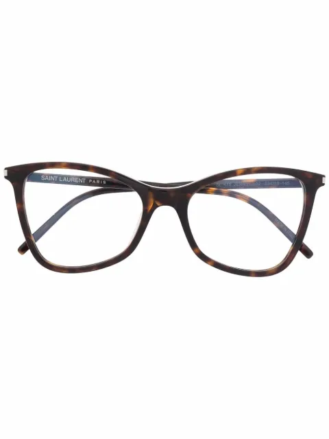 Saint Laurent Eyewear Jerry tortoise-shell square frames Brown SL478JERRY