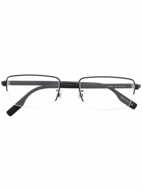 Montblanc rimless eyeglass frames Black MB0188O001