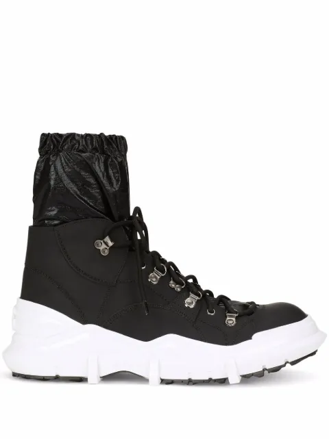 Dolce & Gabbana elasticated lace-up boots Black A60402AQ980