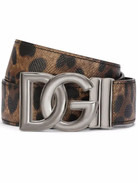 Dolce & Gabbana leopard-print reversible belt Brown BC4685AQ926