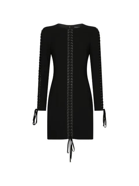 Dolce & Gabbana eyelet-detail minidress Black F6ZM4TFUIAH