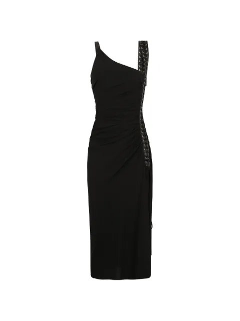 Dolce & Gabbana lace-up ruched dress Black F6ZB7TFURGC