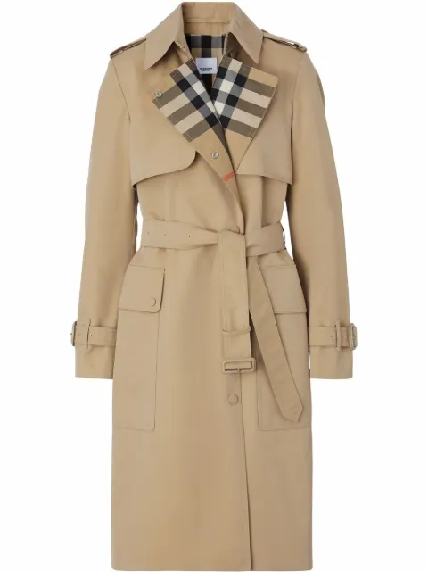 Burberry Check Lapel trench coat Brown 8043207