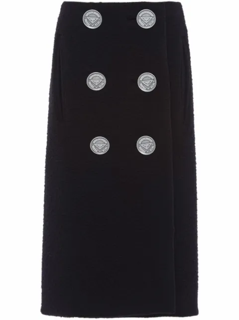 Prada button-detail midi skirt Black P119TS212W3Q