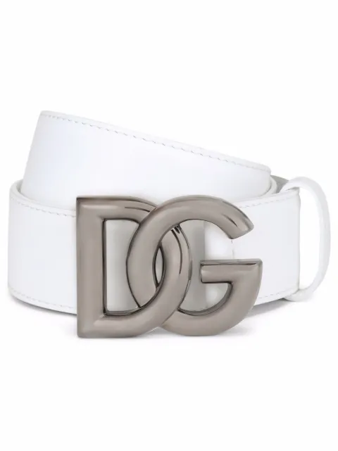 Dolce & Gabbana DG logo-plaque belt White BC4693AQ765