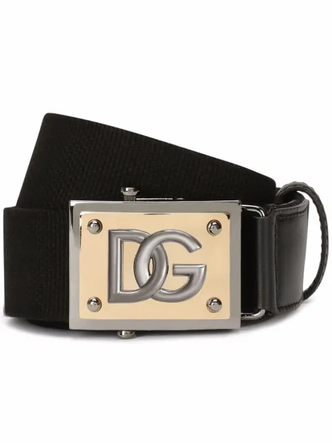 Dolce & Gabbana logo buckle belt Black BC4682AQ855